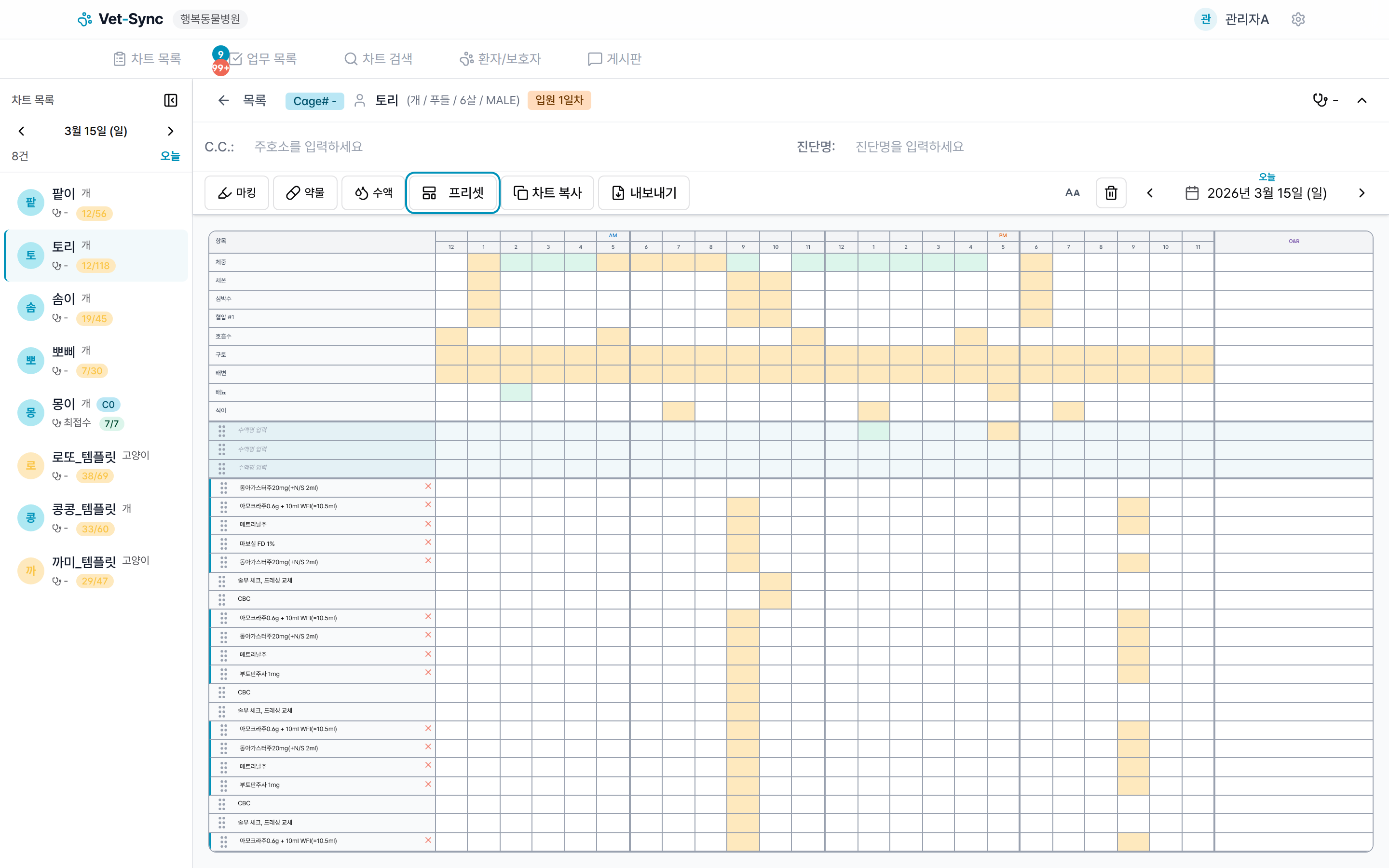 차트 붙여넣기 확인